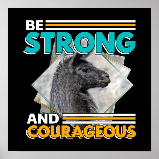 強く勇敢になる – ラマ ポスター (正面)