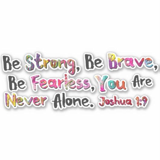 強く勇敢になれ シール (正面)