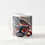 強く勇敢になれ。剣を鍛造する。 コーヒーマグカップ (正面左)