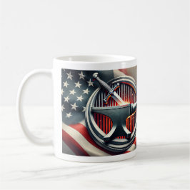 強く勇敢になれ。剣を鍛造する。 コーヒーマグカップ