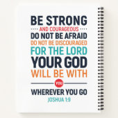 強く勇気あるジョシュア1:9 ノートブック (裏面)