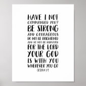 強く勇気あるジョシュア1:9 ポスター (正面)