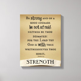 強く勇気のある聖書の聖句 キャンバスプリント