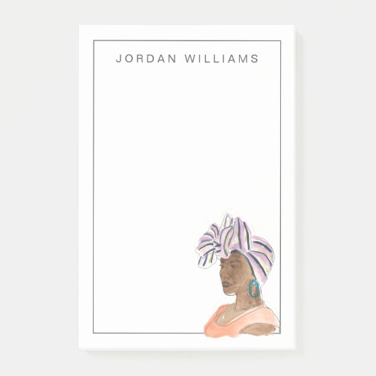 強く及び美しい女性 ポストイット (正面)