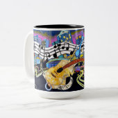 強く反対するギターのマグ ツートーンマグカップ (正面左)