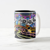 強く反対するギターのマグ ツートーンマグカップ (正面右)