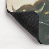 強く反対するバッファローの幸せなカウボーイ マウスパッド (コーナー)