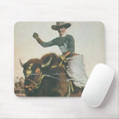 強く反対するバッファローの幸せなカウボーイ マウスパッド (マウス)