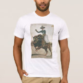 強く反対するバッファローの幸せなカウボーイ Tシャツ (正面)