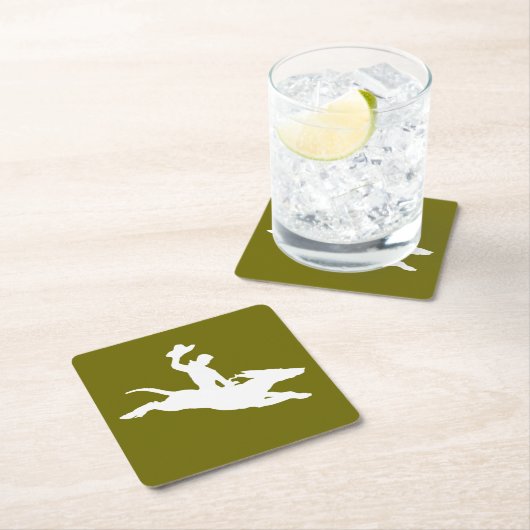 強く反対する小さい小犬 スクエアペーパーコースター (インサイチュ)