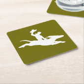 強く反対する小さい小犬 スクエアペーパーコースター (アングル)