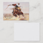 強く反対する馬のテンプレートの西部のカウボーイ 名刺 (正面/裏面)