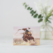 強く反対する馬のテンプレートの西部のカウボーイ 名刺 (スタンド正面)