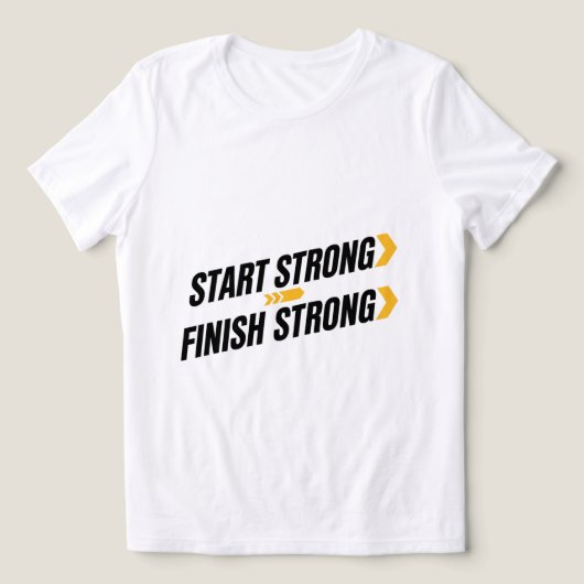 強く始めて強く終わる アスリートTシャツ トライブレンドTシャツ (デザイン正面)