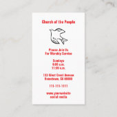 強く感動的な聖書の引用文教会招待があって下さい 名刺 (裏面)