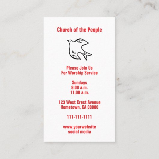 強く感動的な聖書の引用文教会招待があって下さい 名刺 (裏面)