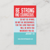 強く感動的な聖書の引用文教会招待があって下さい 名刺 (正面)