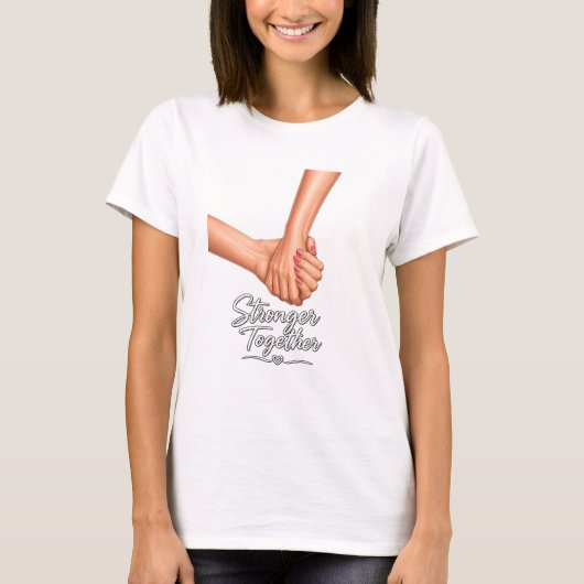 強く手を取り合うTシャツ Tシャツ (正面)