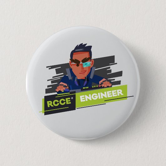 強く打つ 缶バッジ (正面)