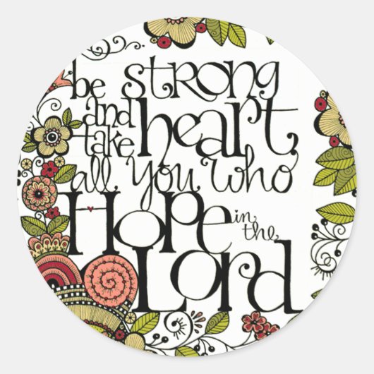 強く持ってハートを取る – 丸シール ラウンドシール (正面)