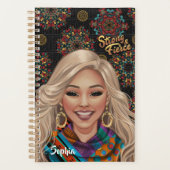 強く激しい女性のパーソナライズされたプランナー プランナー手帳 (正面)