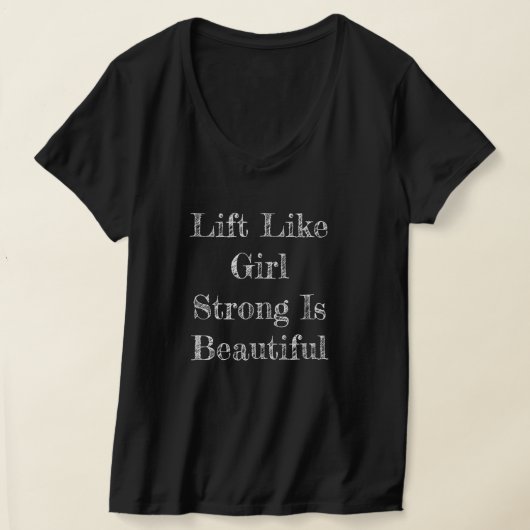 強く生きる女性のフィットネス Tシャツ (レイダウン)
