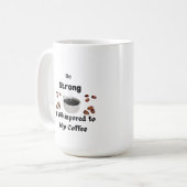 強く私は私のコーヒーにAでささやいた コーヒーマグカップ (正面左)