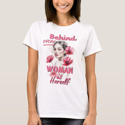 強く立ち上がれ - 勇敢な女性のためのウェア Tシャツ (正面)