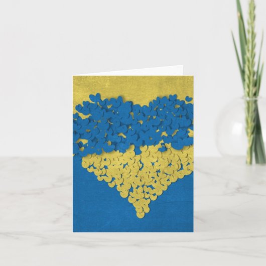 強く立つ:ウクライナの勇敢なハートカード カード (正面)