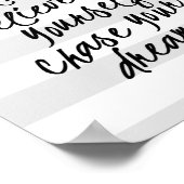 強く立つ、自分自身であろやる気を起こさせるう引用文プリント ポスター (角)