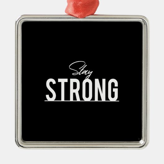 強く続く メタルオーナメント (正面)