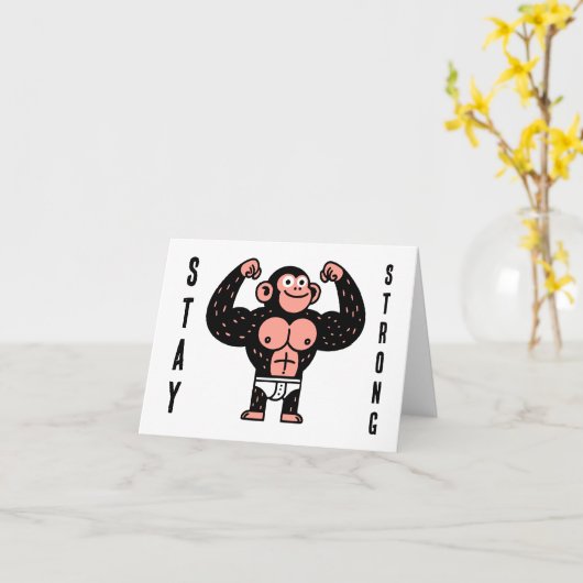 強く続ける カード (黄色い花)