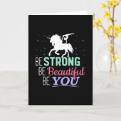 強く美しいYou - Gumstics Unicorn カード (黄色い花)