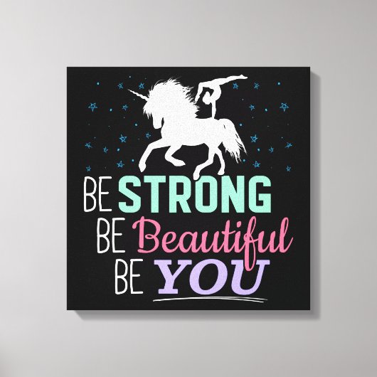 強く美しいYou - Gumstics Unicorn キャンバスプリント (正面)