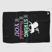 強く美しいYou - Gumstics Unicorn ゴルフタオル (横)