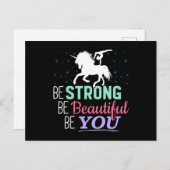 強く美しいYou - Gumstics Unicorn ポストカード (正面/裏面)