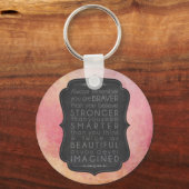 強く美し頭が切れるいインピレーション キーホルダー (正面)