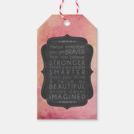 強く美し頭が切れるいインピレーション ギフトタグ