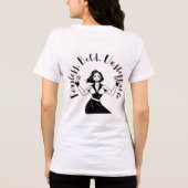 強く自信のある女性イラストレーション トライブレンドＴシャツ (裏面)