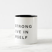 強く過信じごせばマグやる気を起こさせるン ツートーンマグカップ (中央)