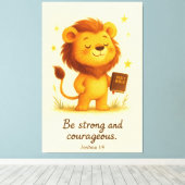 強く、また、勇気を出せ - ヨシュア記1:9 キャンバスプリント (インサイチュ (ウッドフロア))
