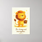 強く、また、勇気を出せ - ヨシュア記1:9 キャンバスプリント (正面)