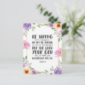 強く、また、勇気を出せ、ヨシュア1:9 ポストカード (スタンド正面)