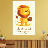 強く、勇敢であれ - ヨシュア記1:9 キャンバスプリント (インサイチュ (リビング))