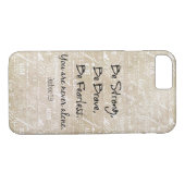 強く、勇敢で恐れを知らない引用文を聖書の聖句と共に Case-Mate iPhoneケース (裏面(横))