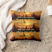 "強く、勇気がある"装飾用クッション及び日没があって下さい クッション (ブランケット)