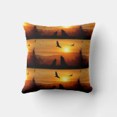 "強く、勇気がある"装飾用クッション及び日没があって下さい クッション (裏面)