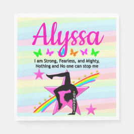 強く、恐れを知らず、力強い体操選手 スタンダードランチョンナプキン