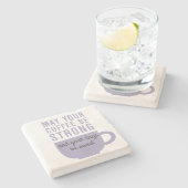 強く、甘いおもしろいなコーヒー ストーンコースター (横)