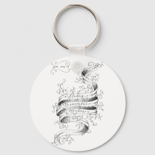 強く、美しく、勇敢 キーホルダー (正面)